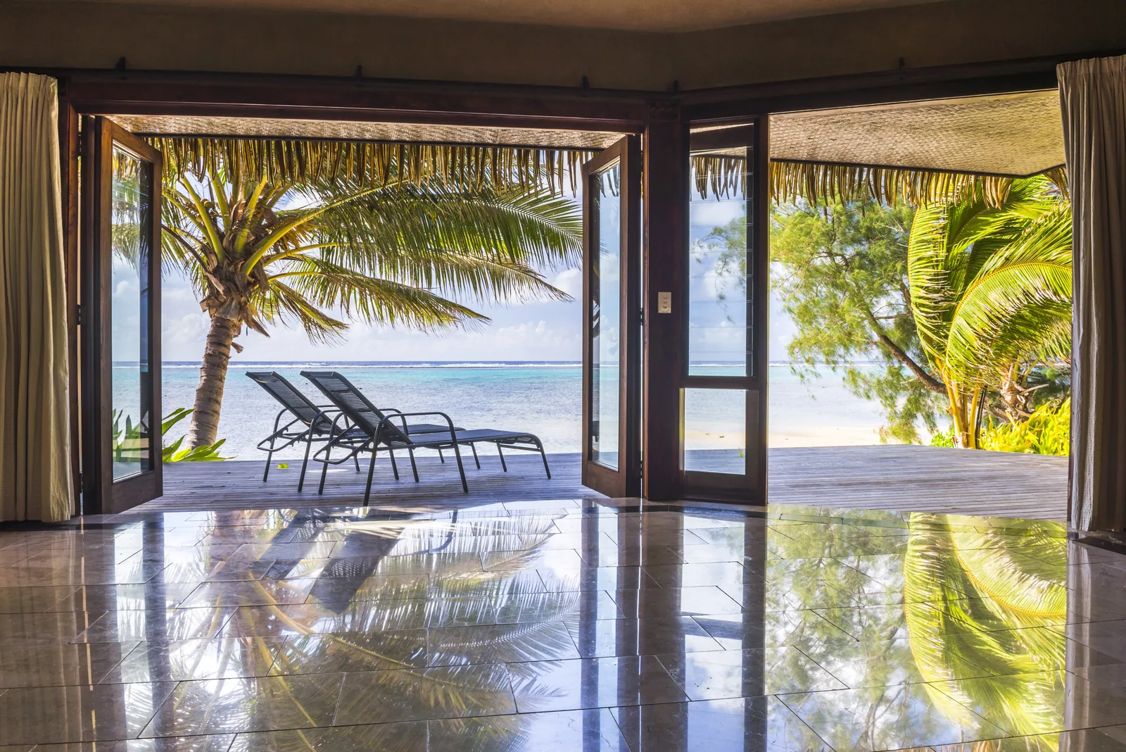 Representative private tropical villa with sea view